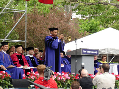 Wynton receiving an honorary doctorate at NYU Commencement 2007