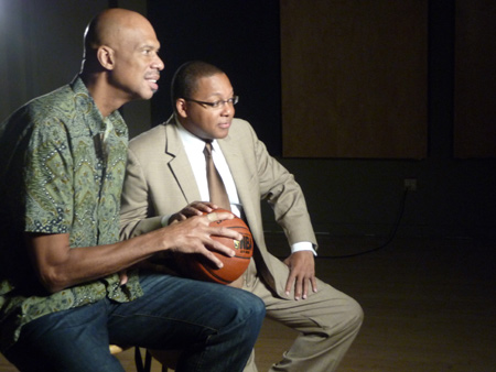 Wynton and Kareem Abdul-Jabbar talk and play basketball
