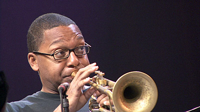 Wynton Marsalis during the soundcheck with his Septet for the concert in Marciac 2007