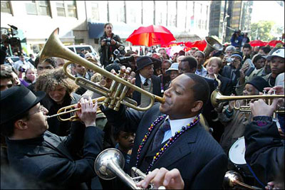 Wynton leads the Second line parade